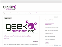 Tablet Screenshot of geekfeminism.org